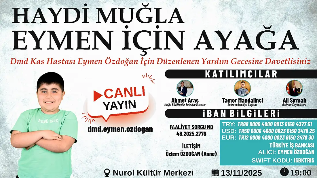 Muğla Eymen’e umut için buluşuyor