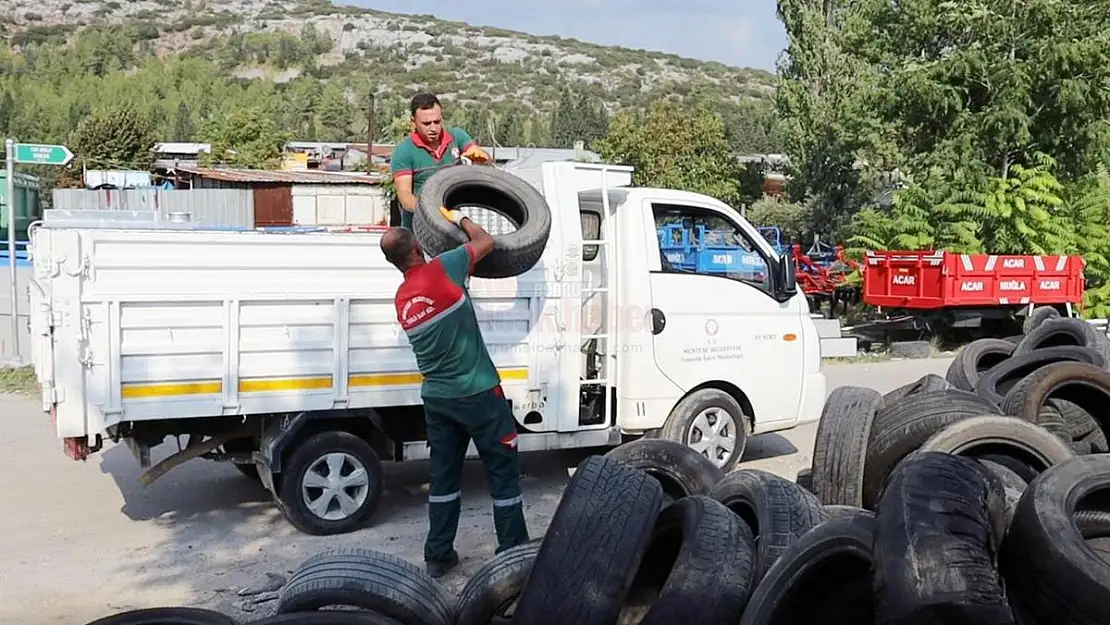 20 Ton Atık Lastik Toplandı