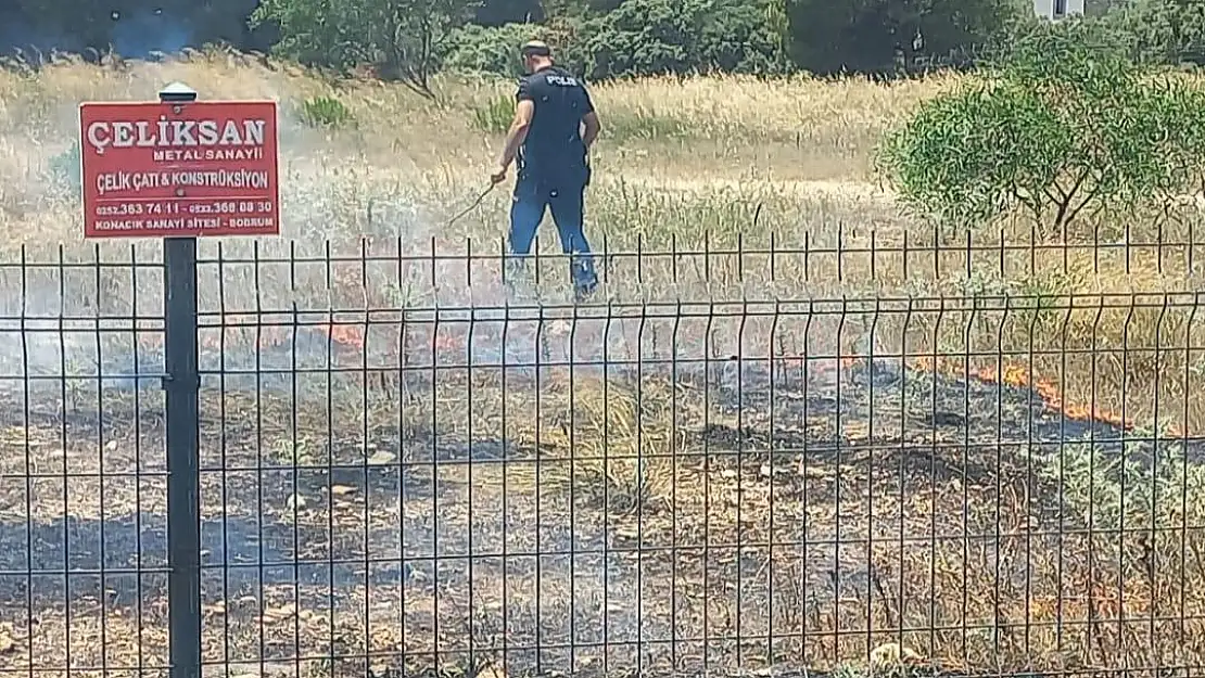 Adliye Sarayı Arka Tarafında Otluk Alanda Yangın Çıktı