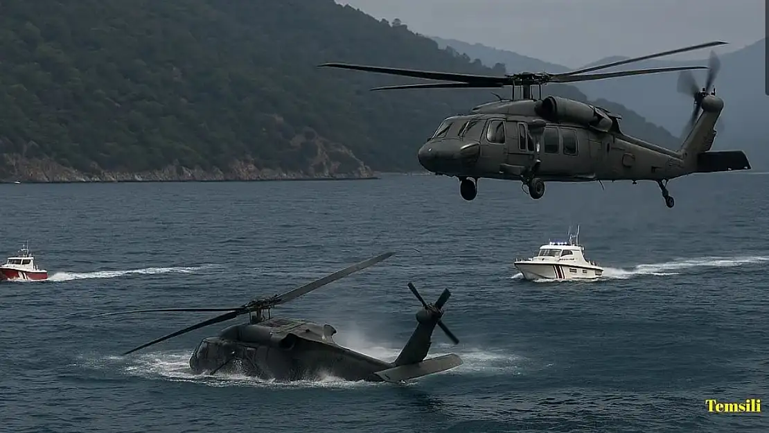 Askeri Helikopter Düştü! 4 Asker Yaralandı!