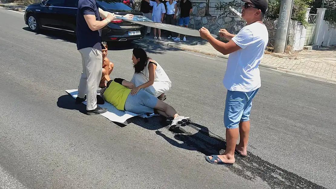 Bitez'de Korkutan Kaza! Selam Vermek İsterken Düştü!