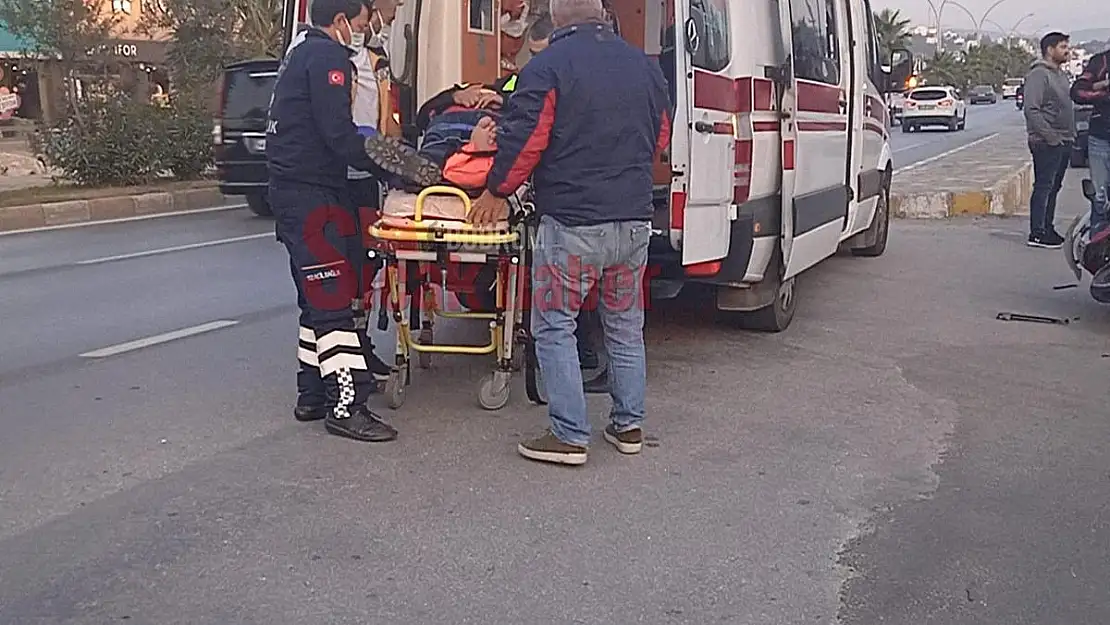 Bodrum' da Bir Motor Kazası Daha 1 kişi Yaralandı