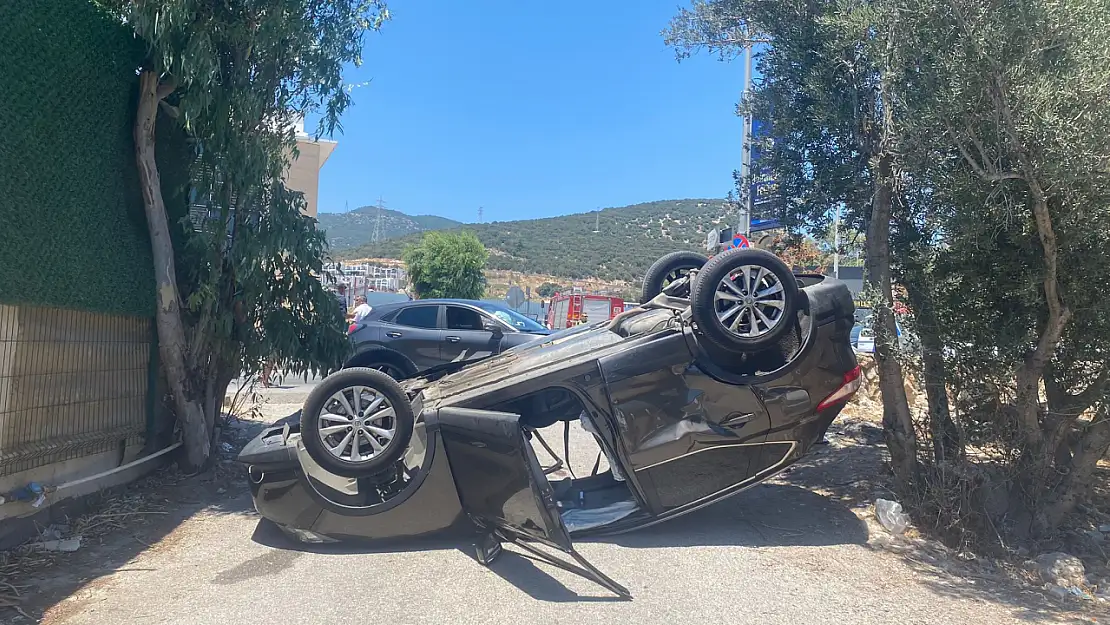 Bodrum'da kavşakta trafik kazası: 1 kişi ağır yaralandı