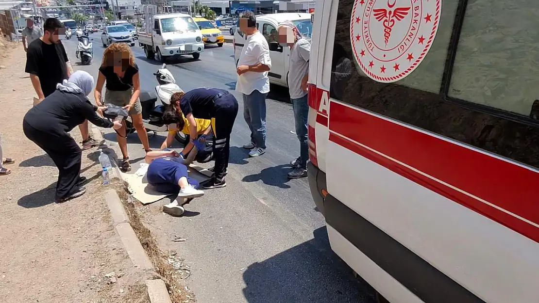 Bodrum'da motosiklet yayaya çarptı! Hastane kavşağı yine gündemde