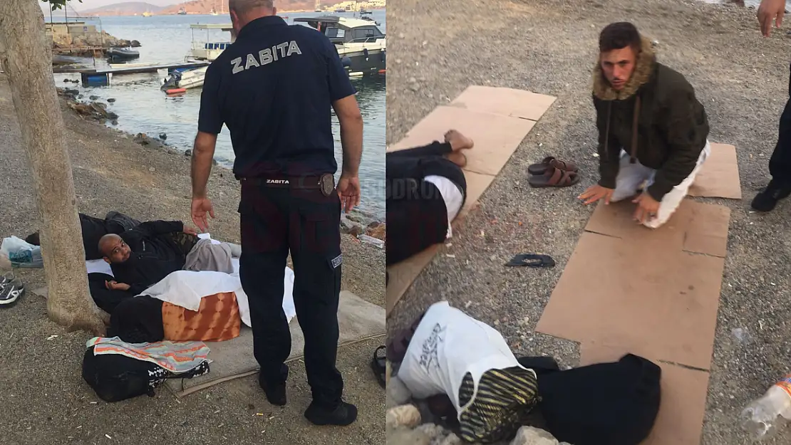 Bodrum Evsizler Sahillerde Geceliyor
