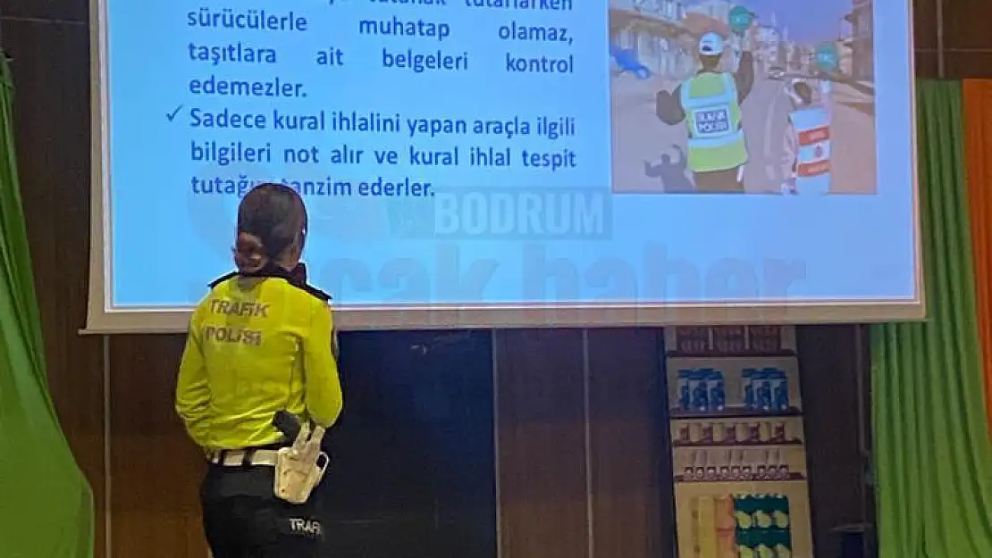 Bodrum İlçe Emniyet Müdürlüğü Trafik Büro, Karayolu Trafik Güvenliği Eğitimi Verdi