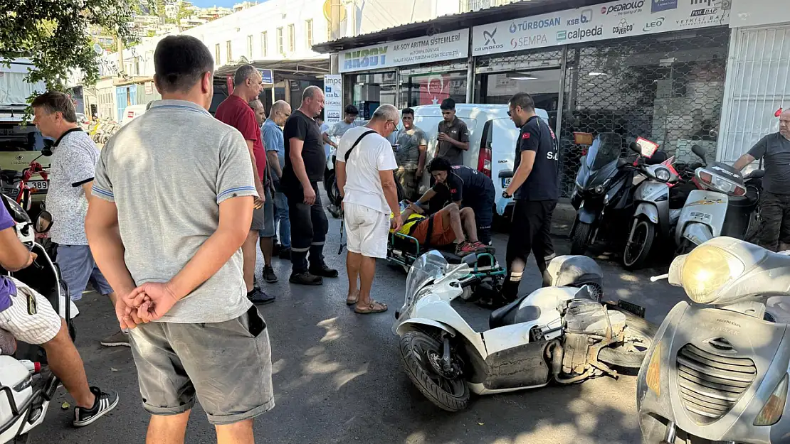 Bodrum Sanayi'de motosiklet kazası !