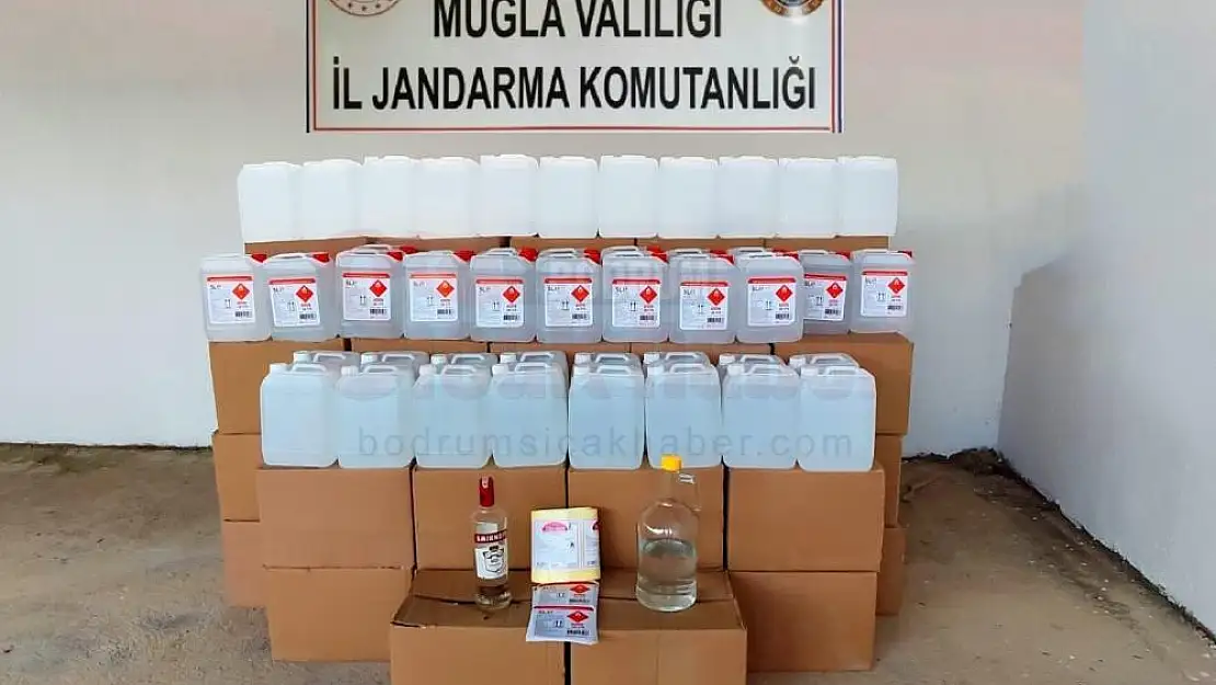 Bodrum'da 1080 Litre Etil Alkol Ele Geçirildi