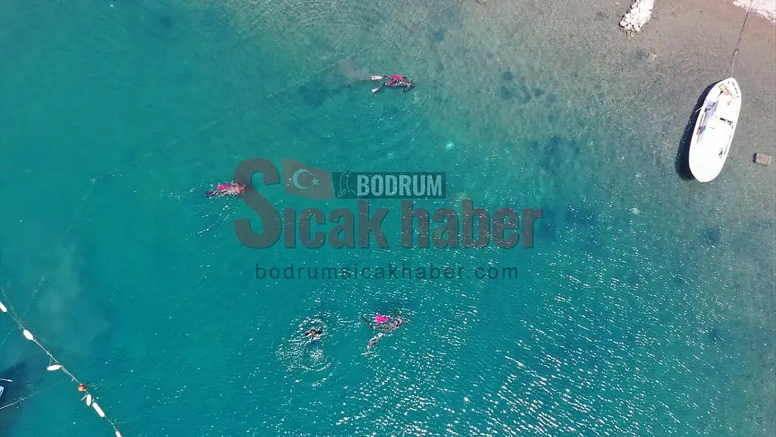 Bodrum'da dalgıçların yaptığı deniz dibi temizliğinde bir ton atık toplandı