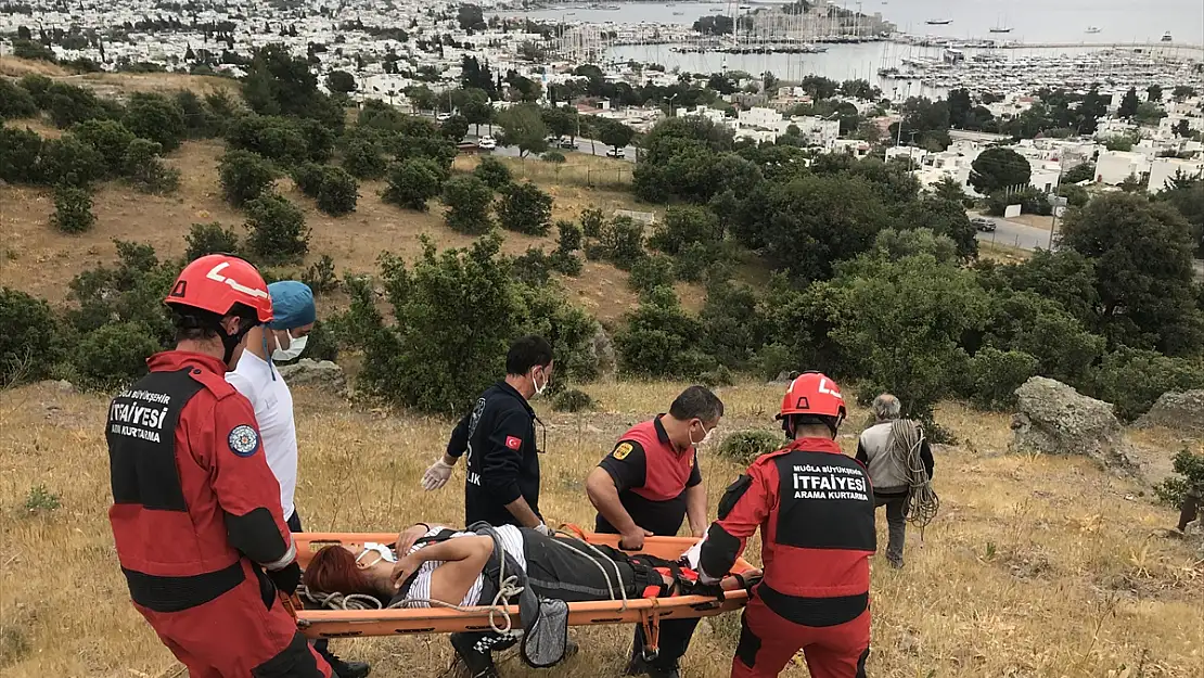 Bodrum'da doğa yürüyüşü yapan şahıs ayağını kırdı