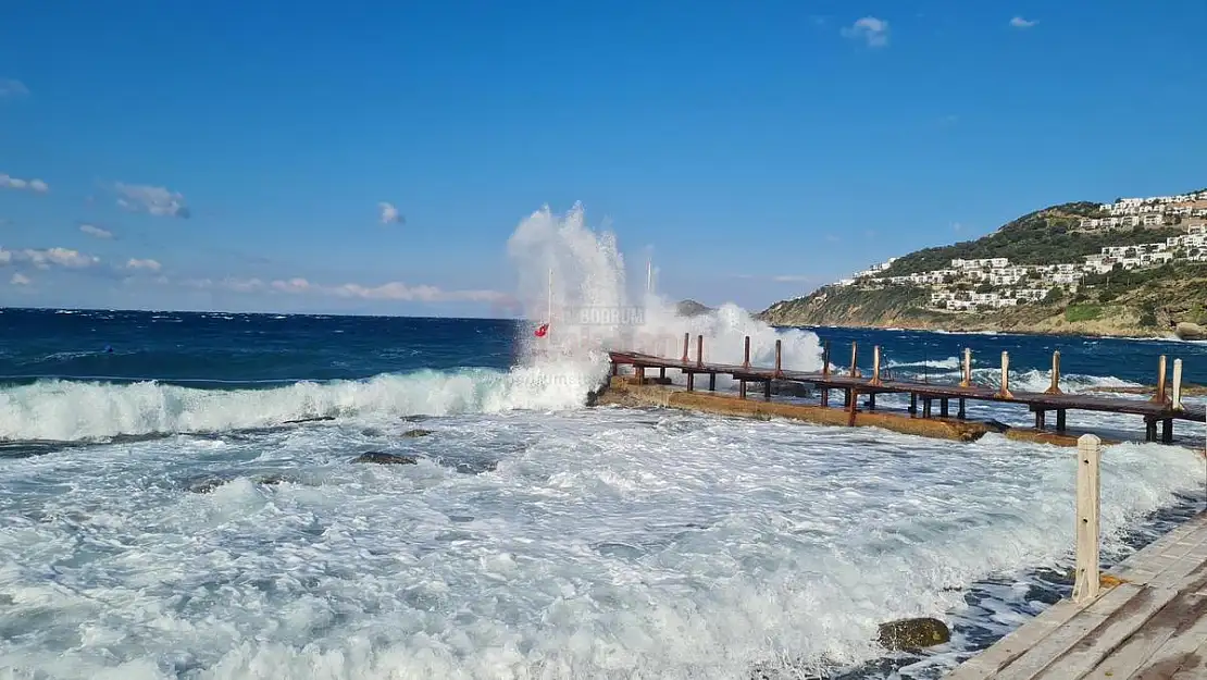 Bodrum'da Fırtına Etkili Oldu