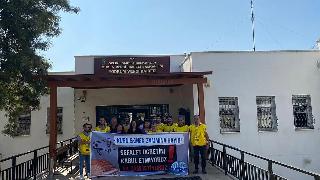 Bodrum'da Kamu Emekçilerinden Ek Zam Eylemi