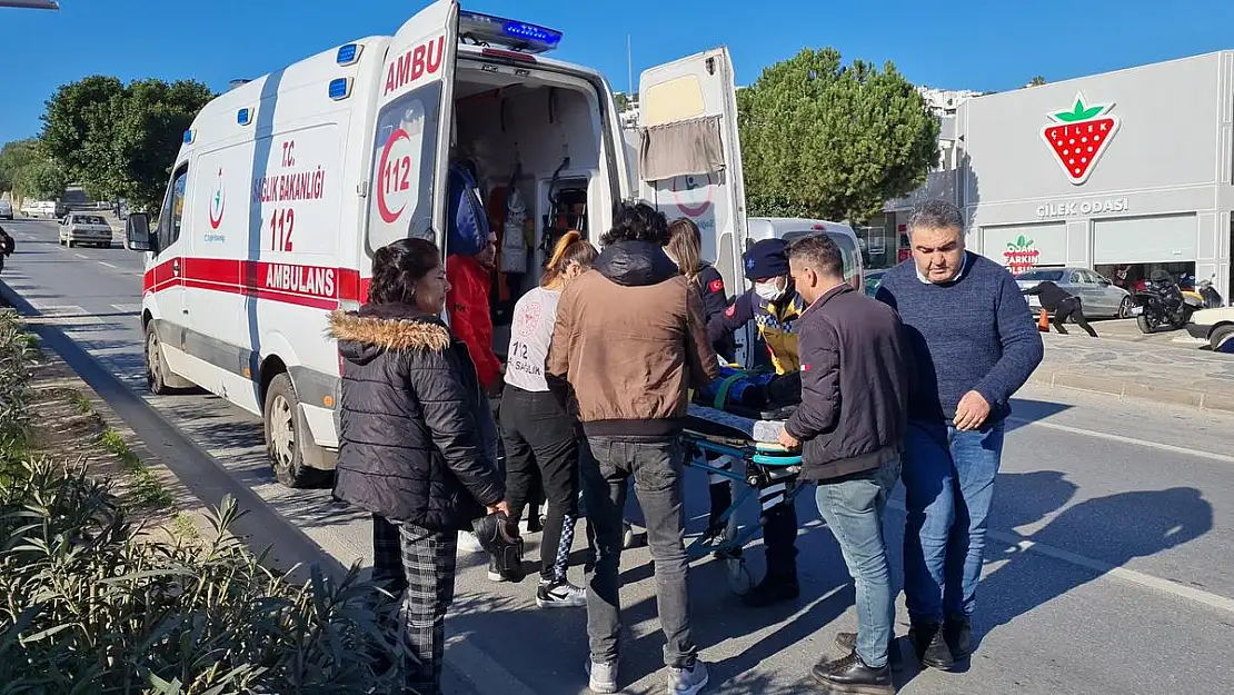 Bodrum'da Kamyonun Çarptığı Yaya Hastaneye Kaldırıldı