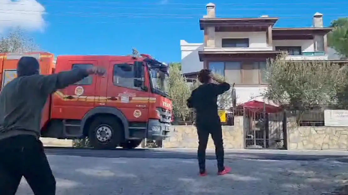 Bodrum'da Otluk Alanda Yangın Çıktı