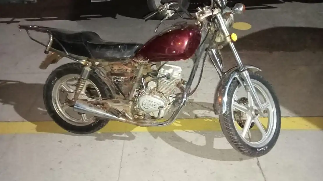 Çalıntı motosiklet Emniyet Güçlerince Bulundu
