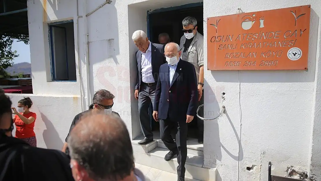 CHP Genel Başkanı Kılıçdaroğlu, Bodrum ve Milas'ta yangınlardan etkilenen mahalleleri ziyaret etti: