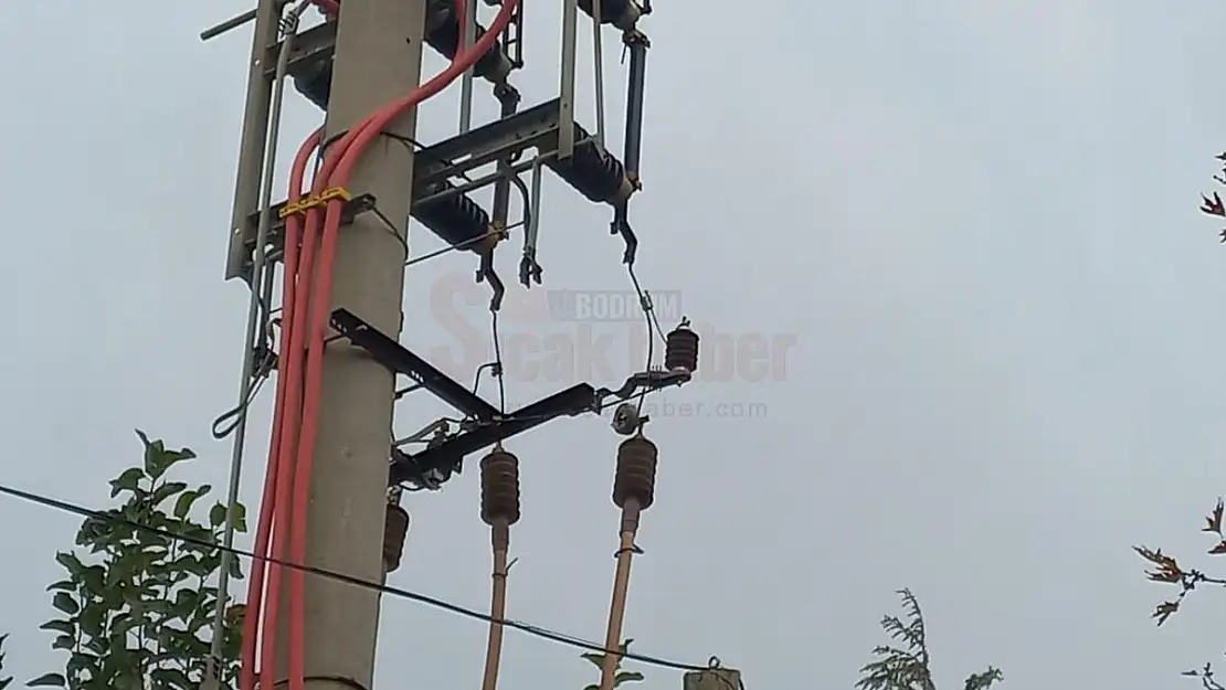 Elektrik Direğindeki Patlama Sonucunda Yangın Çıktı