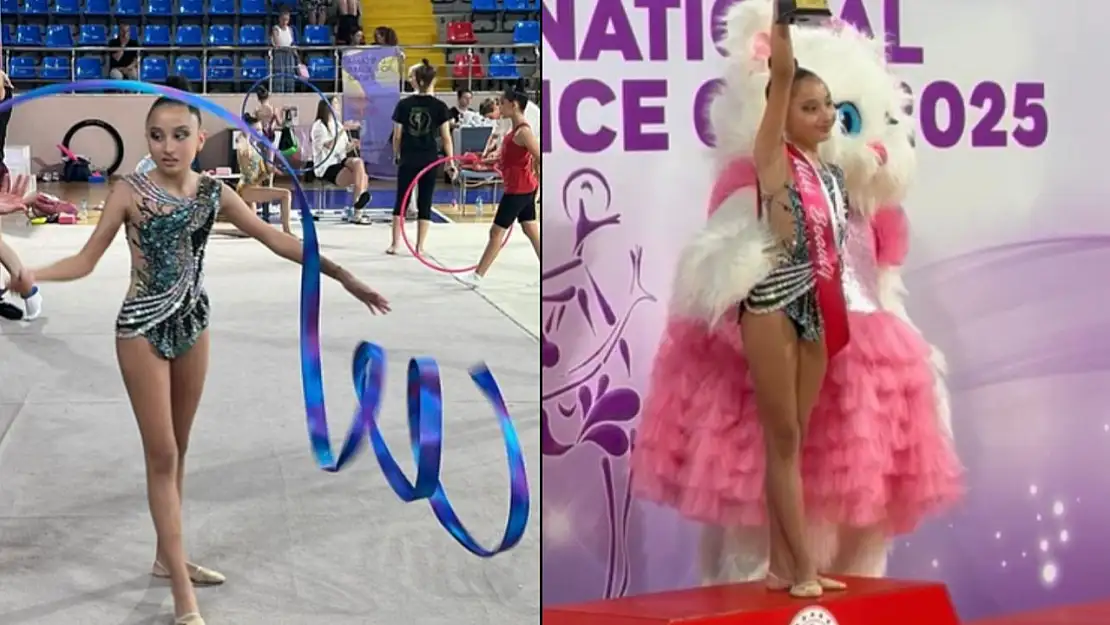 Genç sporcu Nuran Ünal'dan ritmik cimnastikte büyük başarı
