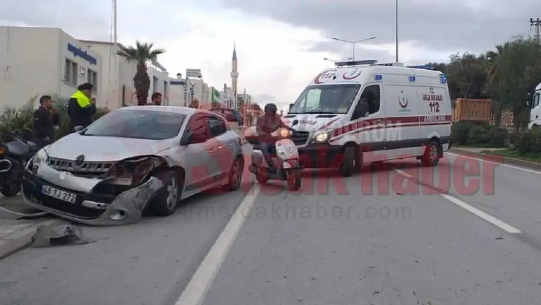 Gümbet kavşağında kaza meydana geldi 1 Kişi Yaralandı