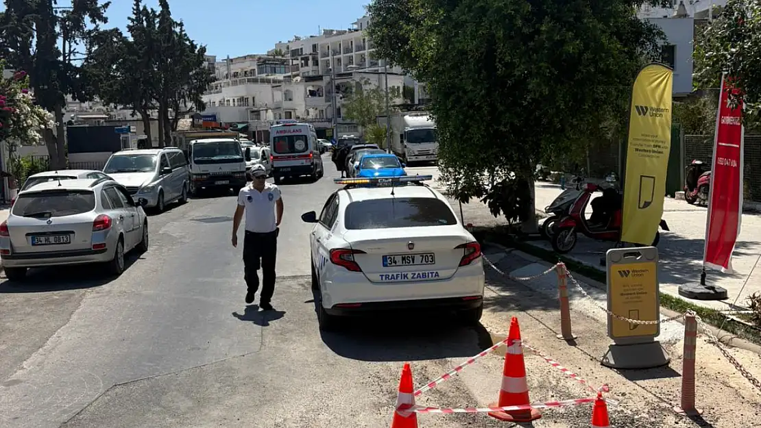 Gümbet'te Tehlike Ses Getirdi ! Zabıta Ekipleri Olay Yerinde Önlem Aldı !