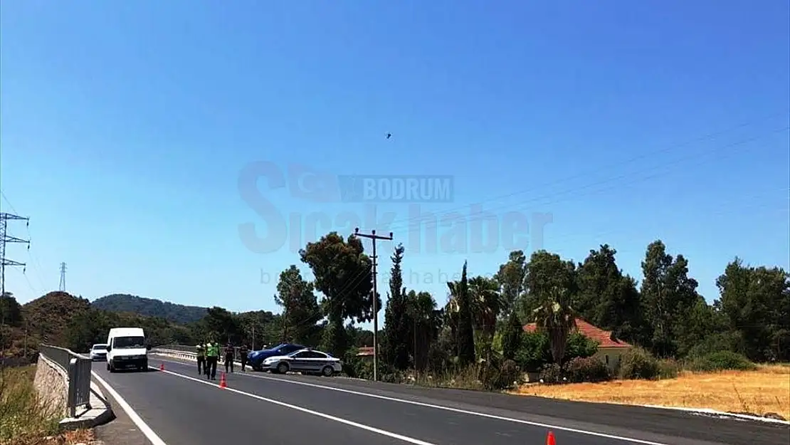 Helikopterle havadan trafik denetimi yapıldı