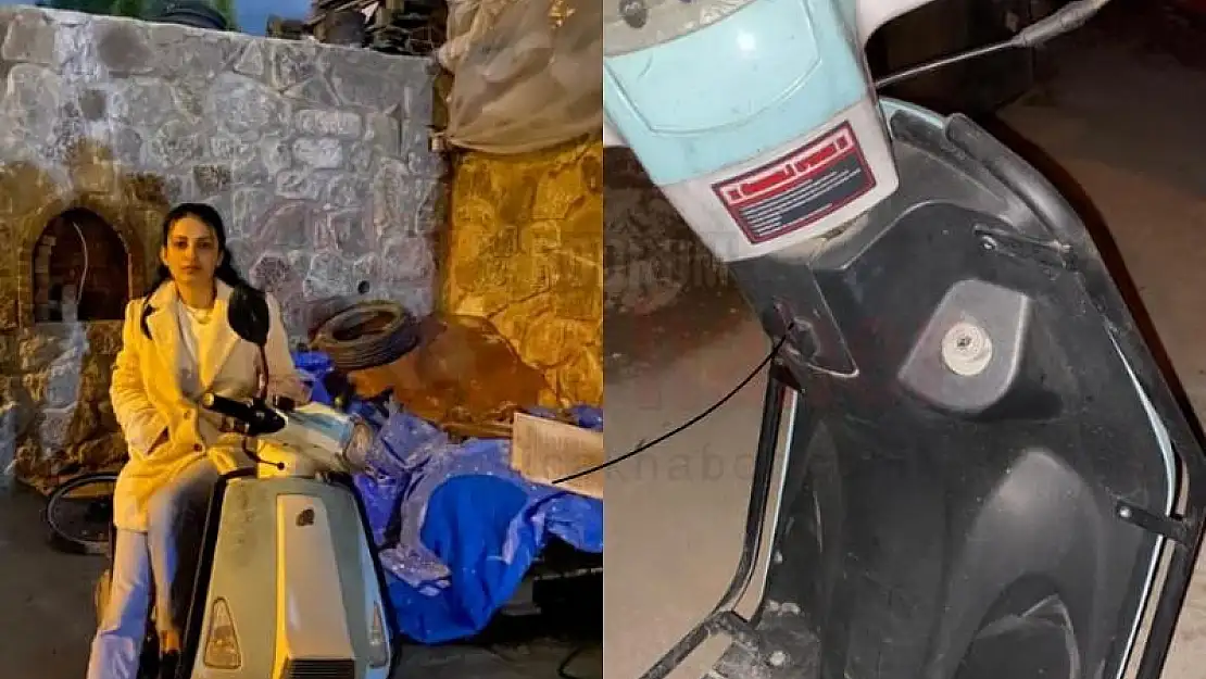 Hırsızlar Motoru Çalamayınca Kaskı Çaldılar