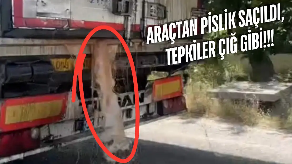 İğrenç Görüntü Kamerada: Seyir Halindeyken Yola Atık Döküldü!
