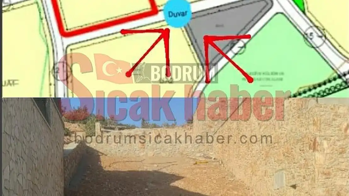 İmarda yol gözüken yere duvar ördüler