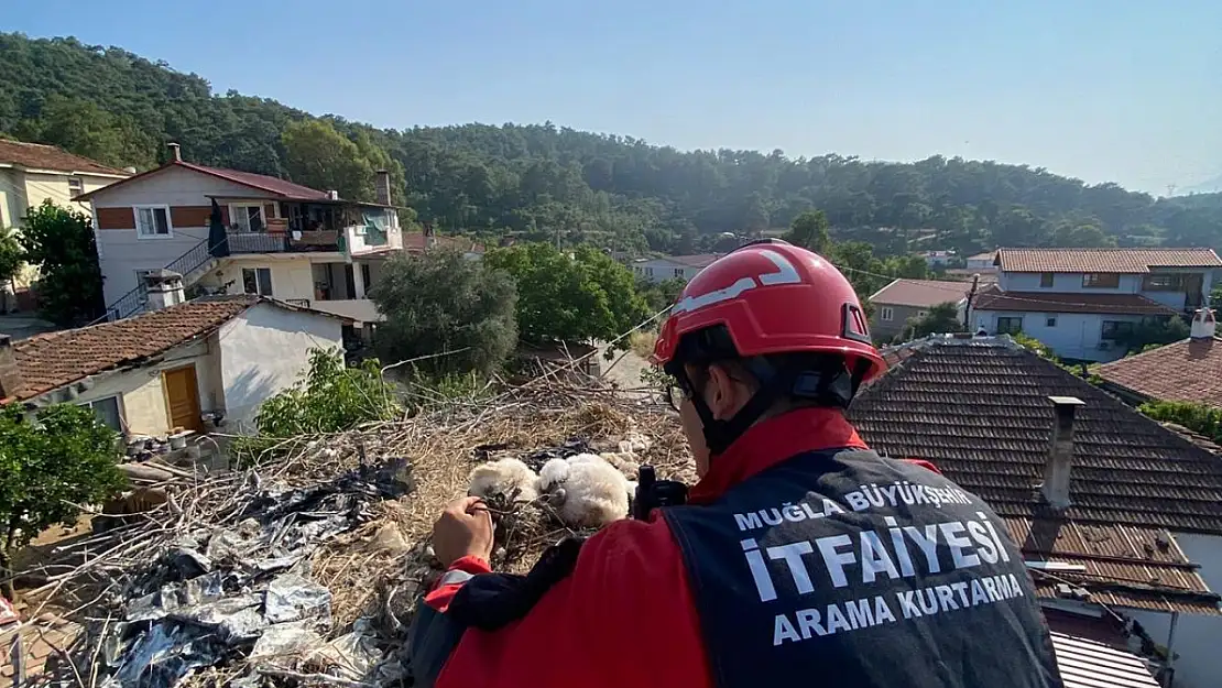 İtfaiye Ekiplerinden Yuvada Kurtarma Operasyonu