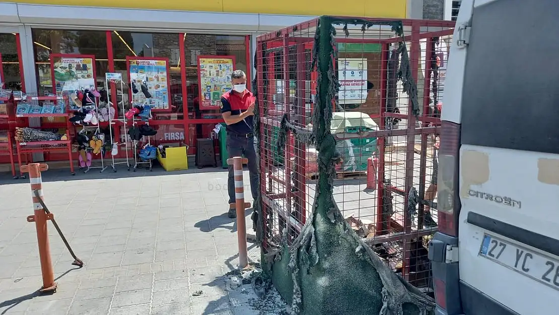 İzmarit sonucu çıkan yangın korkuttu