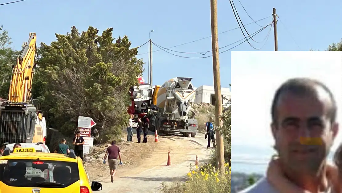 Kamyonet ile beton mikseri arasında feci ölüm!