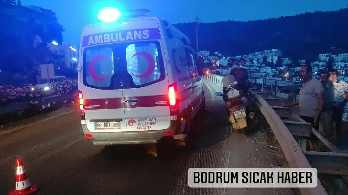 Kazada başını çarptı kaskı hayat kurtardı