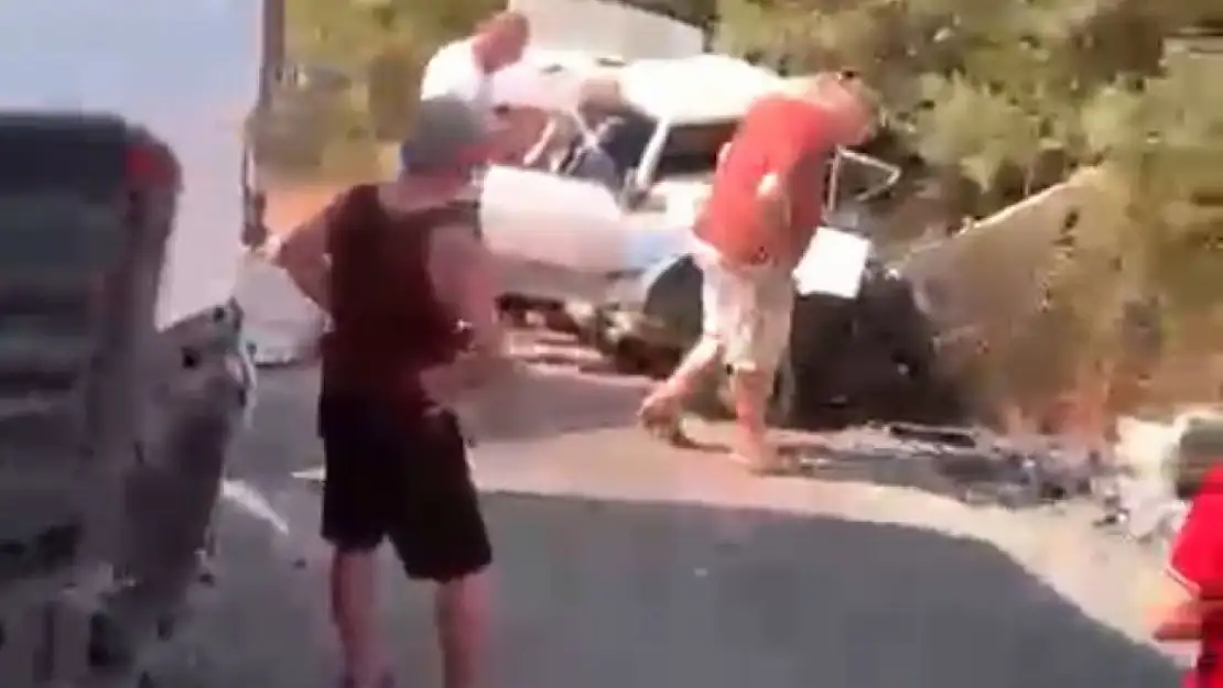 Korkutan kazada 2 yaralı !