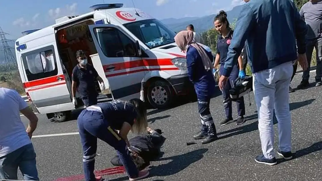 Motosiklet Sürücüsü  Kazada Ağır Yaralandı