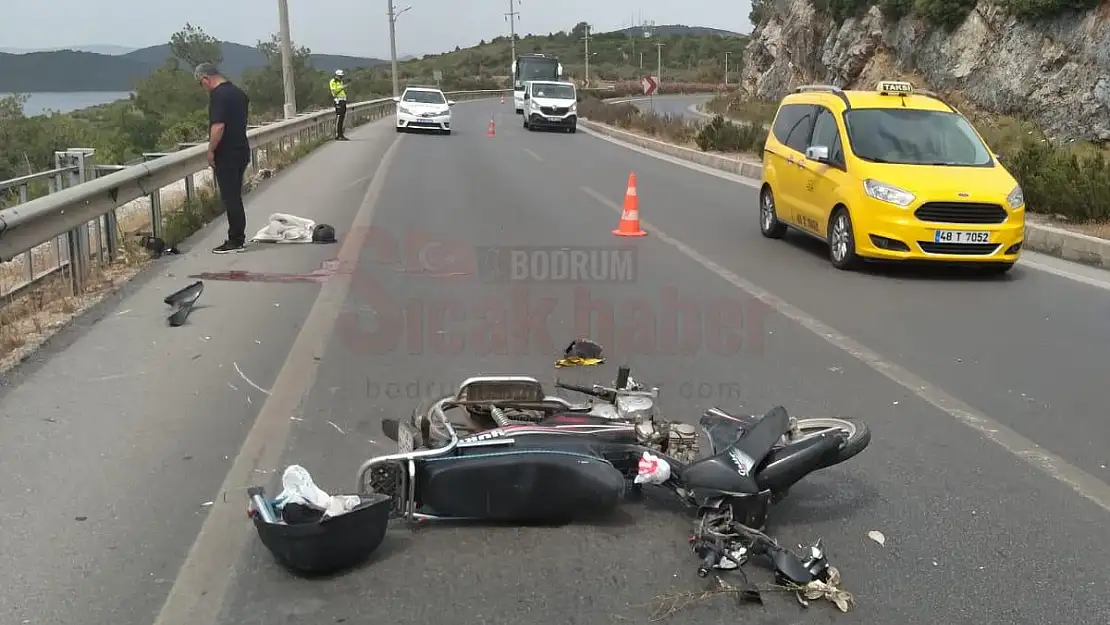 Motosiklet Sürücüsü Kazada Yaralandı