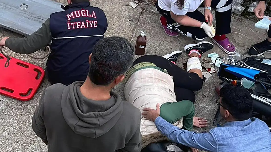 Motosiklet Sürücüsü Su Kanalına Uçtu