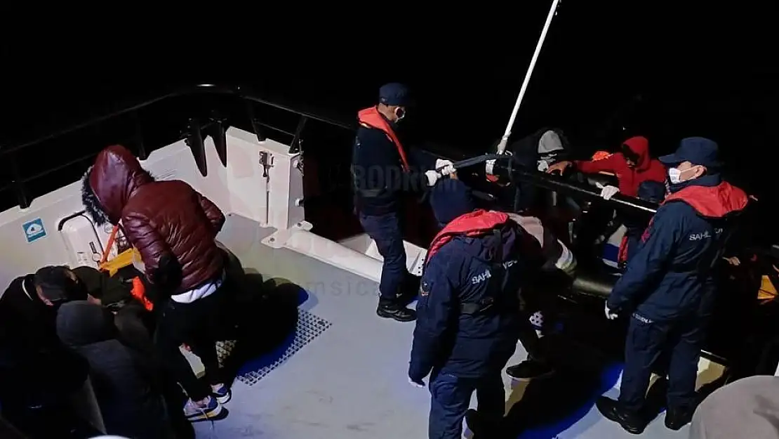 Bodrum açıklarında 95 düzensiz göçmen kurtarıldı...