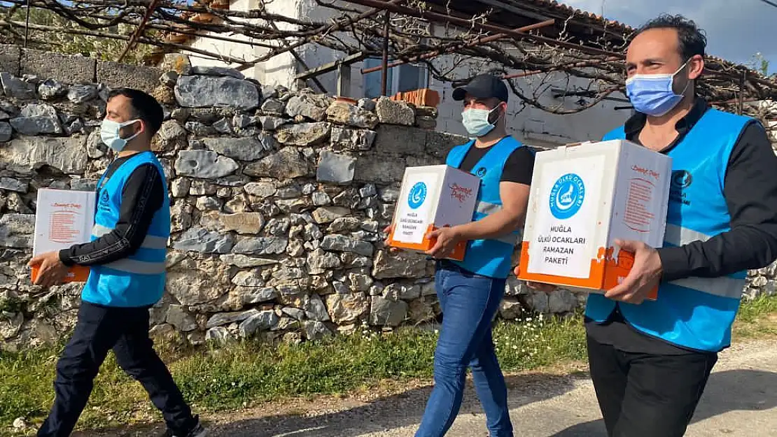 Muğla Ülkü Ocaklarından 1842 aileye ramazan desteği