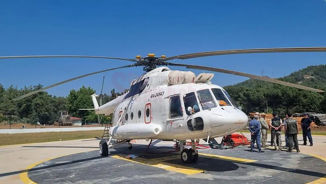 Muğla'da İlk Yangın Helikopteri Göreve Başladı