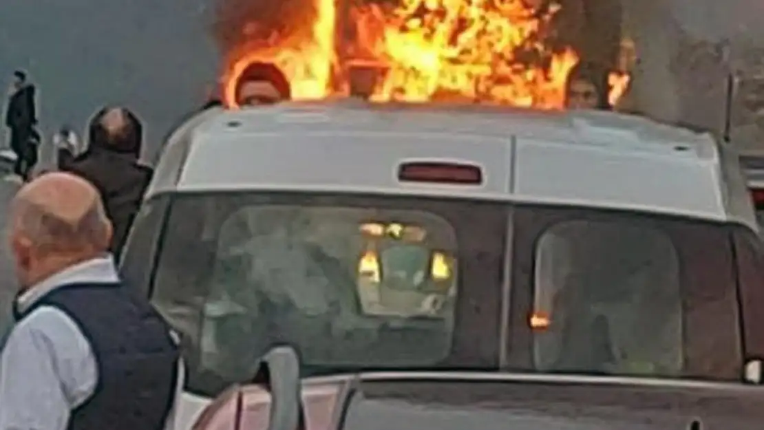 Muğla'da otobüs yangını