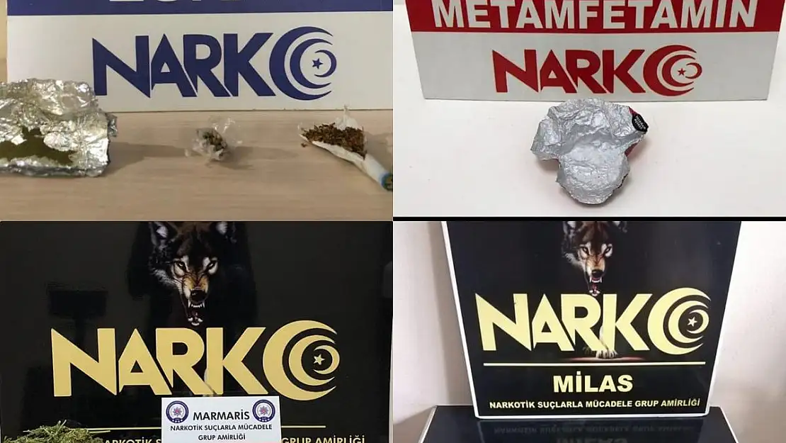 Muğla'da uyuşturucu tacirlerine yönelik 46 yakalama