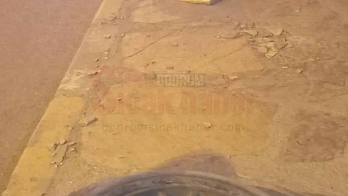 Nerden  Geldiği Belli Olmayan Araba Lastiği Motosiklet Sürücüsüne Kaza Yaptırdı