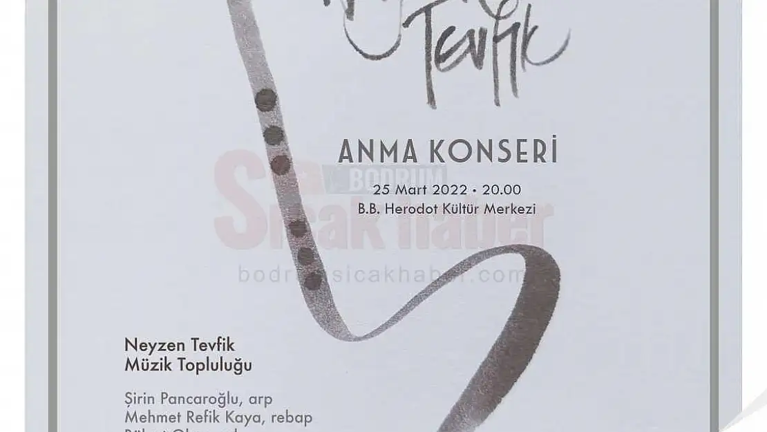 Neyzen Tevfik Anma Konseri 25 Mart'ta Gerçekleştirilecek