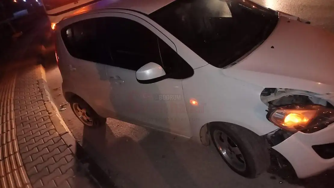 Ortakent Kavşakta Far Işıkları Gözünü Alınca Kaza Yaptı