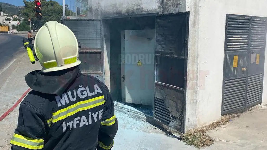 Ortakent'te Elektrik Trafosunda Yangın Çıktı