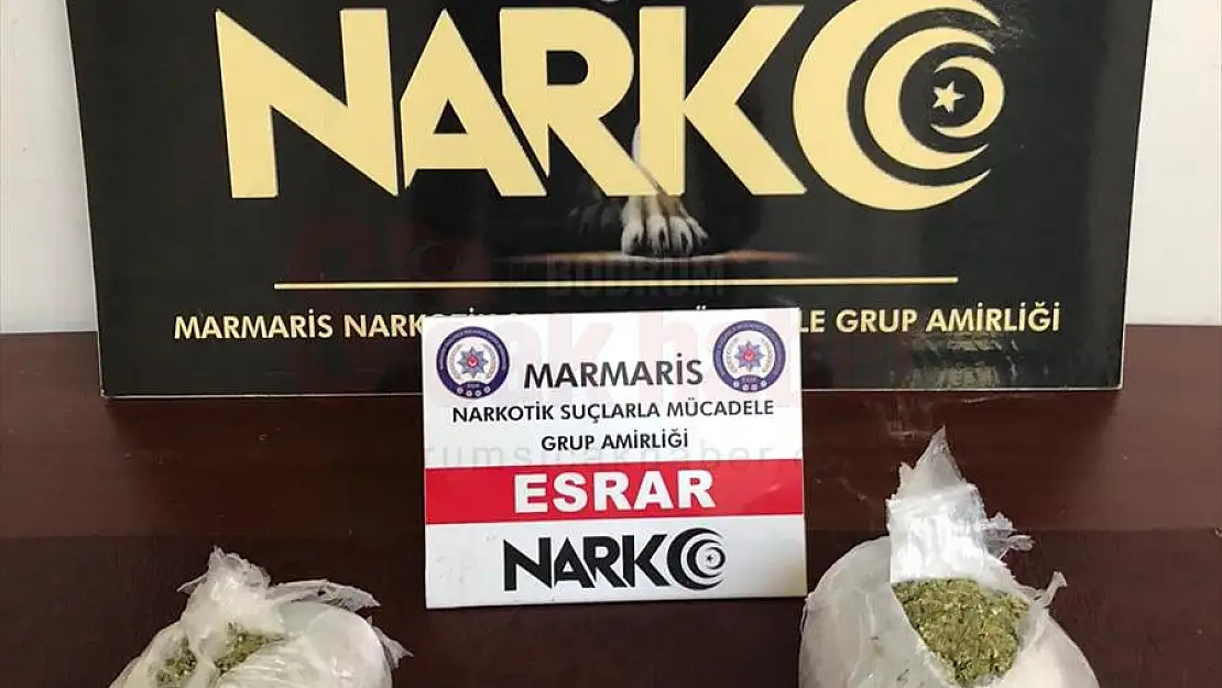 Otobüsteki yolcunun çantasında 1 kilo 518 gram esrar ele geçirildi
