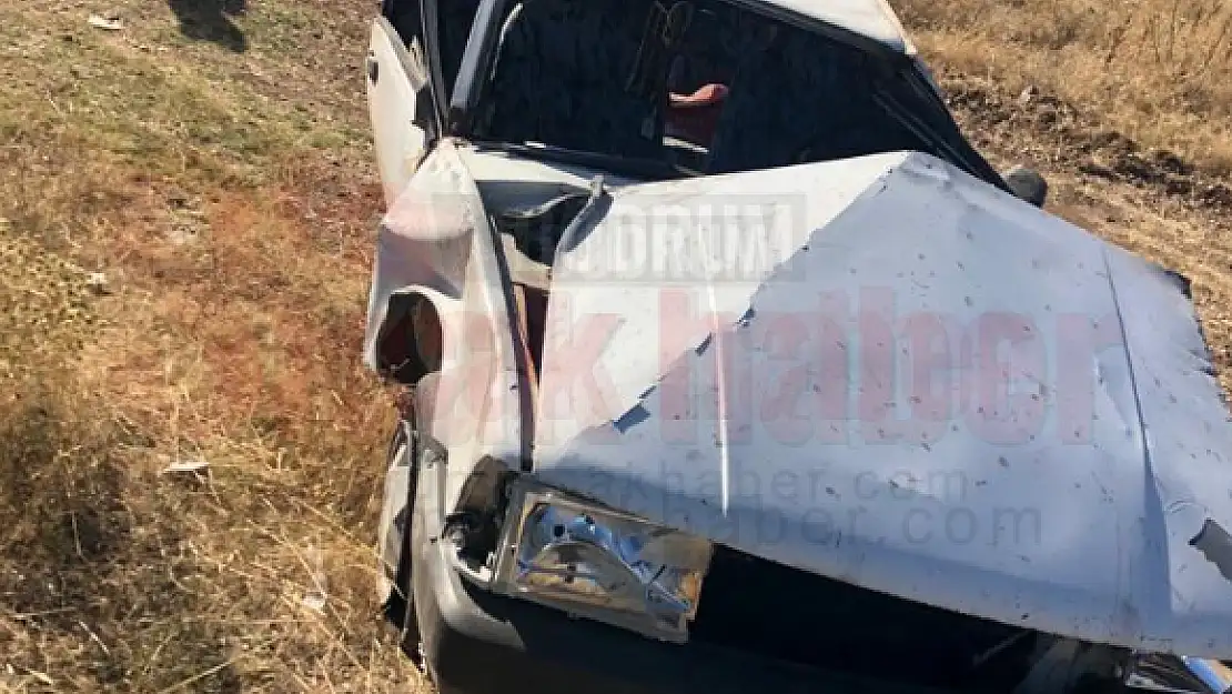 Otomobilin Şarampole Devrildiği Kazada 4 Kişi Yaralandı