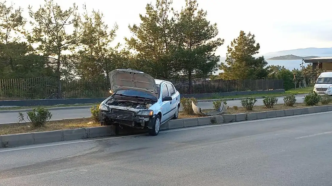 Refuja Çıkan Otomobilde Maddi Hasar Meydana Geldi