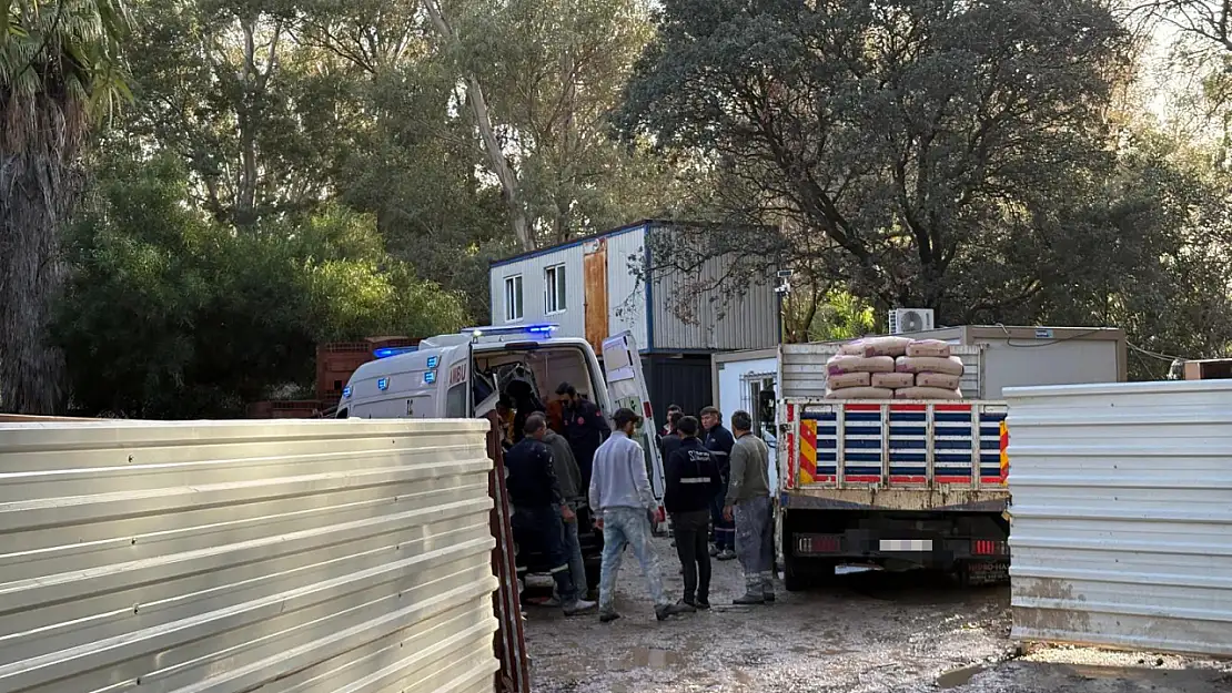 Şantiyede kaza bir işçi yaralandı