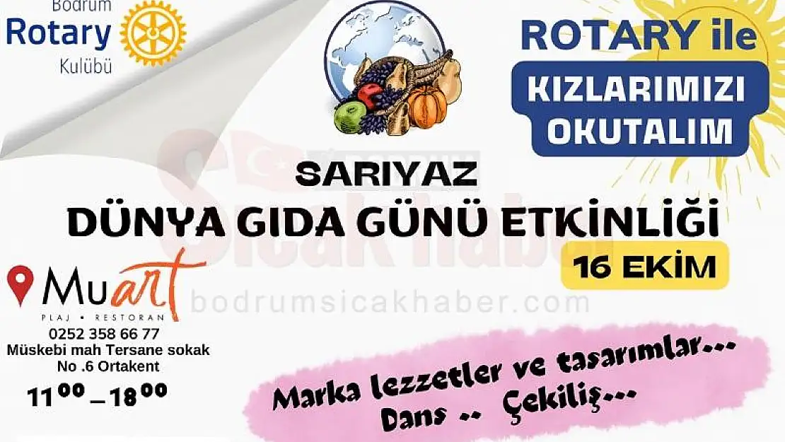 Sarıyaz Dünya Gıda Günü Farkındalık Etkinliği Düzenleniyor